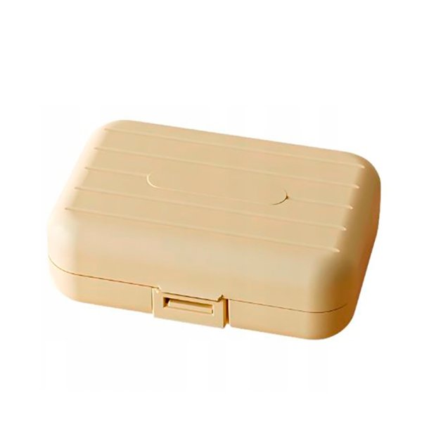 Kompakte Pillendose mit mehreren F�chern � perfekter �berblick im Alltag und unterwegs BEIGE