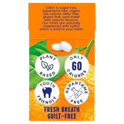 Xylitol Pastillen CNDY Orange Sugar Free Mints pflanzenbasiert � 25 Stk.