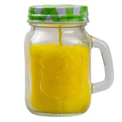ROWAN Mini Gingham Citronella Mason Jar Candle � bougie anti-moustiques cosy en verre