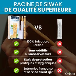 Miswak Pinner 5 stk. incl. Etui ORINKO Siwak Sticks 100% Naturlig Tannb�rste