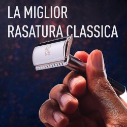 KING C. Gillette Geschenkbox mit Rasierer, 5 Rasierklingen, Gel und Bartreiniger