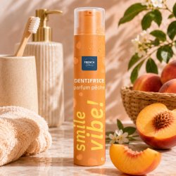 Smile Vibe! Peach Gourmet Tandpasta – Fruitige perziksmaak en tandenpoetsen met een glimlach