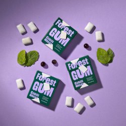 Forest Gum Cassis Mint � Sockerfritt tuggummi med xylitol, svarta vinb�r och mint (20 g)