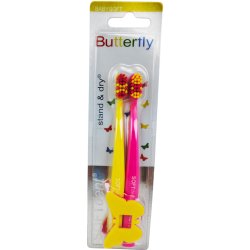 SOFTdent Butterfly Babysoft tandborstar f�r barn � 2 st.