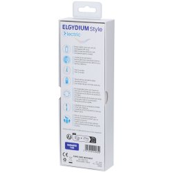 Elgydium Style Electric sonisk batteritandb�rste med 2 b�rsteindstillinger - Silver