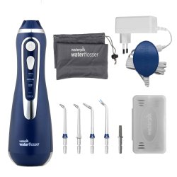 Waterpik Cordless Advanced 2.0 kabellose Munddusche blau mit 3 Druckstufen