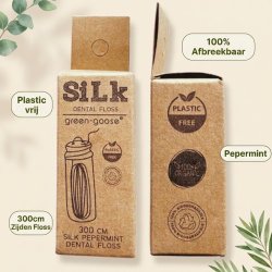 Silketanntr�d med peppermynte i dispenser Green-Goose (30 mtr.)