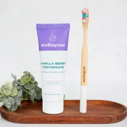 Hydroxyapatite Hammastahna WELLNESSE Vanilla Berry Xylitol Fluorfri 113g