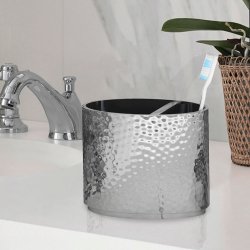 Nu Steel Tandbrsteholder Hammered Rustfrit Stl