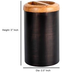 Tandbrsteholder Nu Steel Salem Oil Rubbed Bronze &amp; Wood