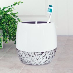 Tandbrsteholder Nu Steel Bali Resin &amp; Stainless Steel