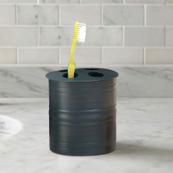 Tandbrsteholder Nu Steel Bogart Oil-Rubbed Bronze &amp; Steel 