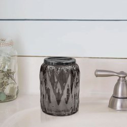 Tandbrsteholder NU Steel Sort Glas &amp; Nikkel