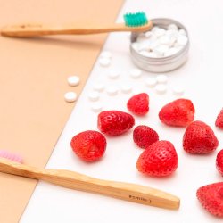 Tandkrmstabletter fr barn Bam&Boo Strawberry 80 st.