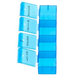 Pilleboks farge 7 pillebokser med 4 rom