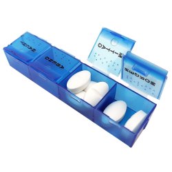 Pilleboks farge 7 pillebokser med 4 rom