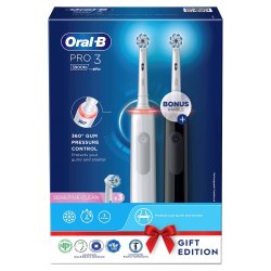 Oral B Pro 3 3900 Sensitive Clean DUO El-tandbrster 2 stk.