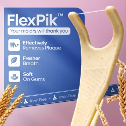 SmartLifEco FlexPik Floss Picks Unflavoured � Bærekraftig tanntråd med frisk mintsmak (50 stk.)