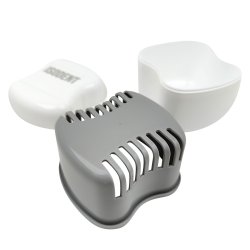 IsoDent rengjrings- og oppbevaringsboks for munnbeskyttelse og proteser