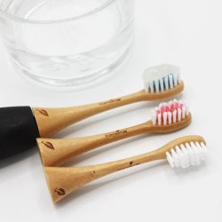 Bambusbrstehoder Bl + Rosa For Philips Sonicare Truemorrow MEDIUM