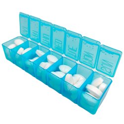 Pillendose Woche, kleine Pillendose, grosses Zimmer