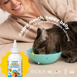 Radius OralPro+ Pet Probiotic Water Additive 118 ml | Mund- &amp; Darmpflege für Hund und Katze