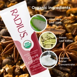 �kologisk Tandpasta RADIUS Organic Clove Cardamom USDA 