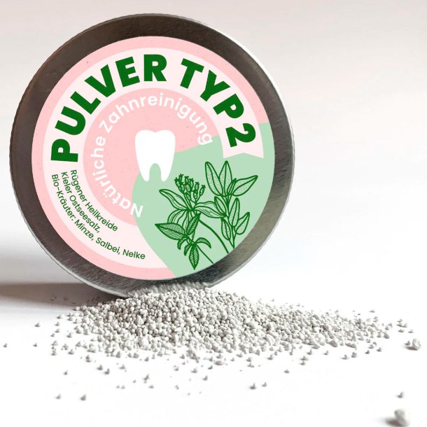 Naturlig Tandpasta Pulver Schettlers Typ 2 Pebermynte