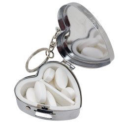 Pilleboks Hjerteformet Metal Pilleboks Dyremotiver