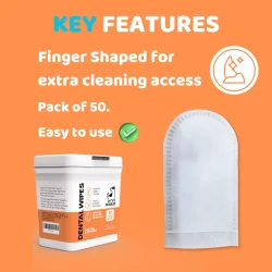 DogsLife Dental Wipes – 50 Finger-Tücher für Hunde
