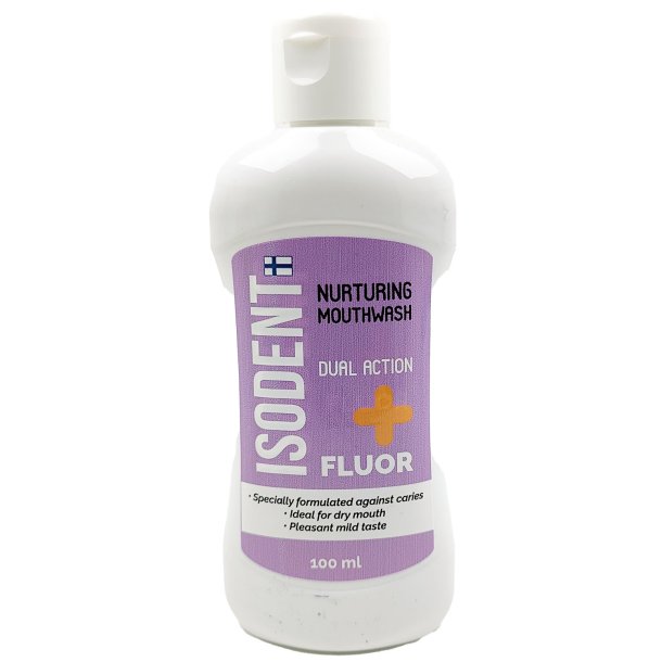 Munnvann IsoDent Isodent Fluor+ Dual Action 100 ml.