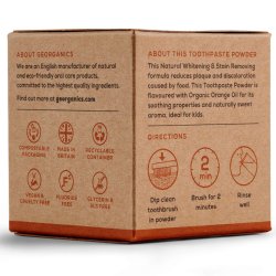 Naturlig tandkrm Powder Georganics Orange 120 ml