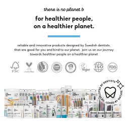 Tandtrdshngslen utan PFAS The Humble Co. Floss Picks CHARCOAL