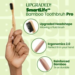 Bambus Tandb�rste SmartLifEco Charcoal Bamboo