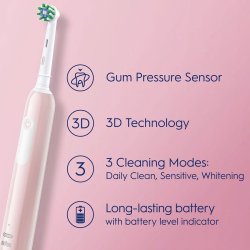 Oral-B Pro Series 1 elektrisk tannbrste Rosa ekstra brstehode