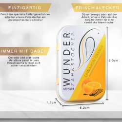 Wunder tannpirkere med smak av kanel+appelsin Sampak