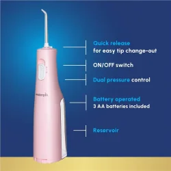 Waterpik Cordless Express Pink – batterijgevoede en draadloze monddouche