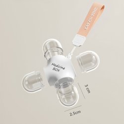 Boîte à pilules Mini portable à 4 compartiments  boîte à médicaments compacte pour vos déplacements
