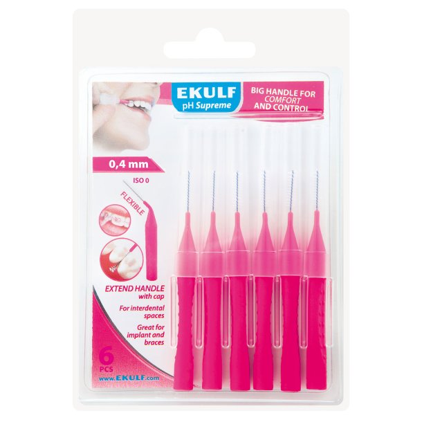 Ekulf PH Supreme Mellemrumsbrster 0.40 mm PINK