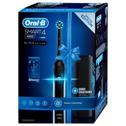 Oral-B Smart 4 4500 Eltandborste + Resefodral + Extra borsthuvud Svart