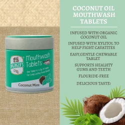 Dr. Ginger�s Coconut Mint Munnskylltabletter med Xylitol (60 stk.)