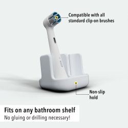 Qikfresh Hllare Fr Borsthuvuden Silikon 2-delat