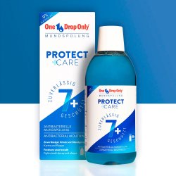Munvatten mot dlig andedrkt ONE DROP ONLY Protect + Care Xylitol &amp; Zink 500 ml
