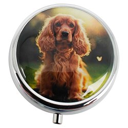 Pilleske Populre Hunde Rund Metal Pilleboks 