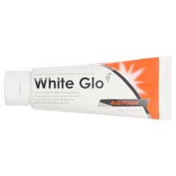 Tannblekingstannkrem WHITE GLO Anti-plakk 150g + tannbrste