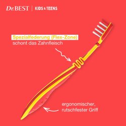 DR. BEST Brnetandbrste Kids &amp; Teens 6-13 r - 1 stk.