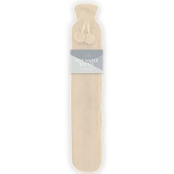 Varmedunk med Faux Fur og Pomponer Hot Water Bottle 1,7 L