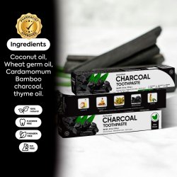 Xylitol Whitening Tandpasta YUNANI Activated Charcoal 184g