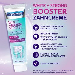 Tannbleking Tannpasta RAPID WHITE + Strong Booster 75 ml.