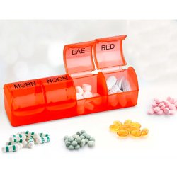 Ugentlig pille�ske med farvekodede dagsrum � nem, sikker og overskuelig medicinh�ndtering